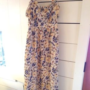 Anthropologie Floral Maxi Dress